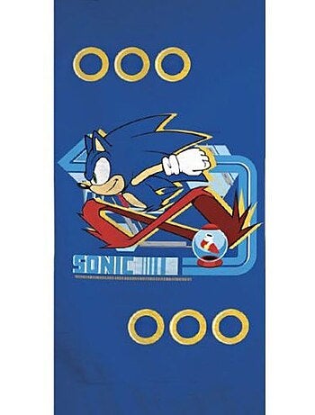 Serviette de bain et de plage sonic the hedgehog 70x140 cm (sèche rapidement)