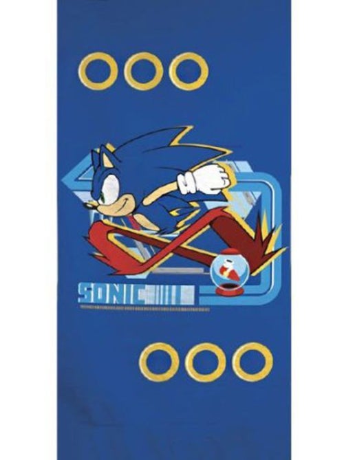 Serviette de bain et de plage sonic the hedgehog 70x140 cm (sèche rapidement) - Kiabi