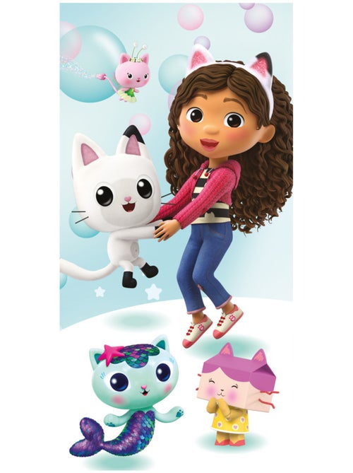 Serviette de Bain Gabby et la maison magique 140x70 cm - Drap de plage enfant - Kiabi