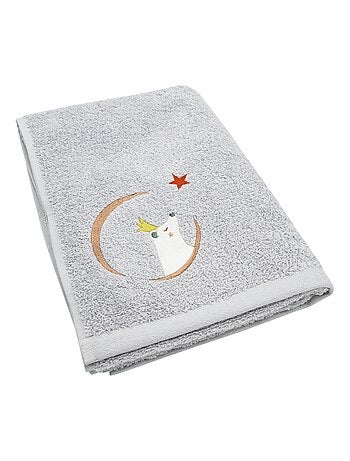 Serviette de bain grise Ours (50 x 100 cm)