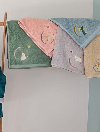 Serviette de bain grise Ours (50 x 100 cm)