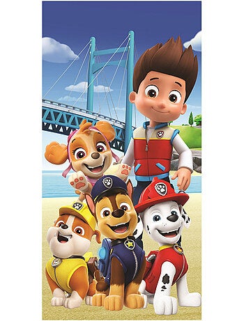 Serviette de bain imprimée Paw Patrol 100% coton Jerry Fabrics