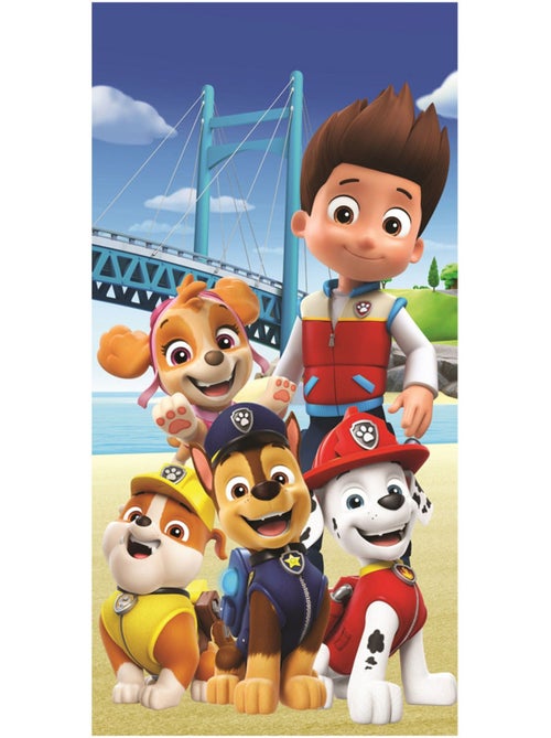 Serviette de bain imprimée Paw Patrol 100% coton Jerry Fabrics - Kiabi