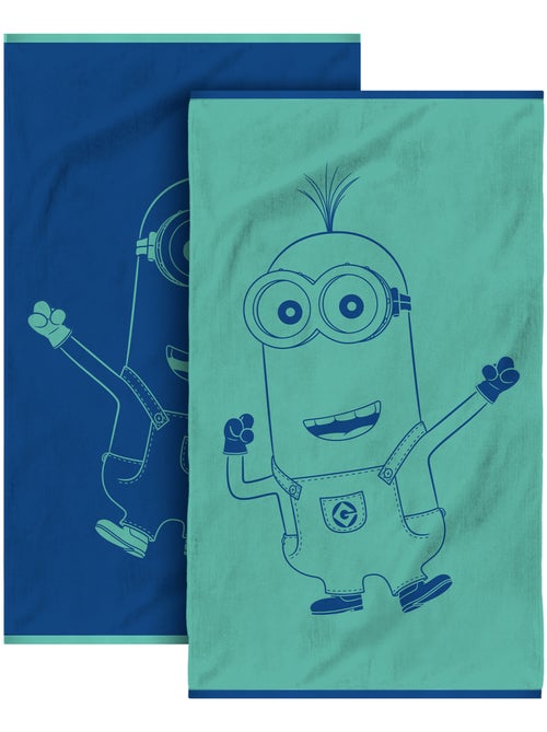Serviette de bain Jacquard 100% coton, LES MINIONS FIESTA - Kiabi