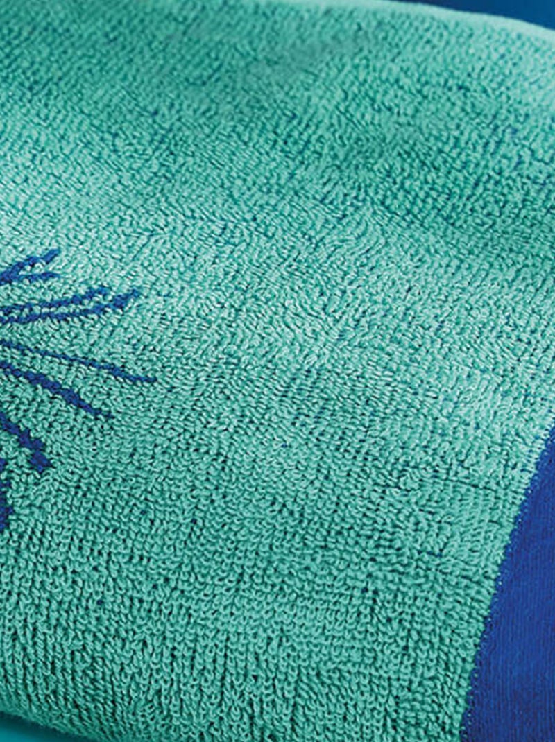Serviette de bain Jacquard 100% coton, LES MINIONS FIESTA Bleu - Kiabi