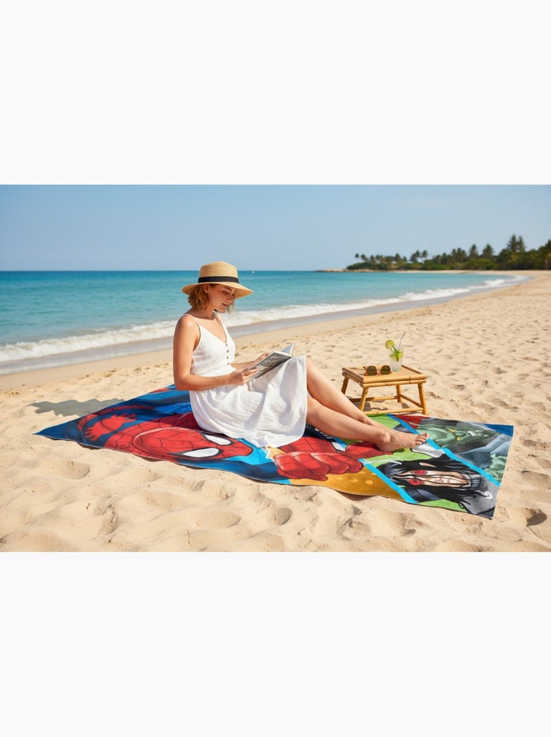 Serviette de bain ou drap de plage 70 x 150 cm Rouge - Kiabi