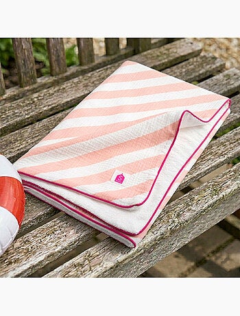 Serviette de bain / plage double gaze de coton imprimé - SAUTHON