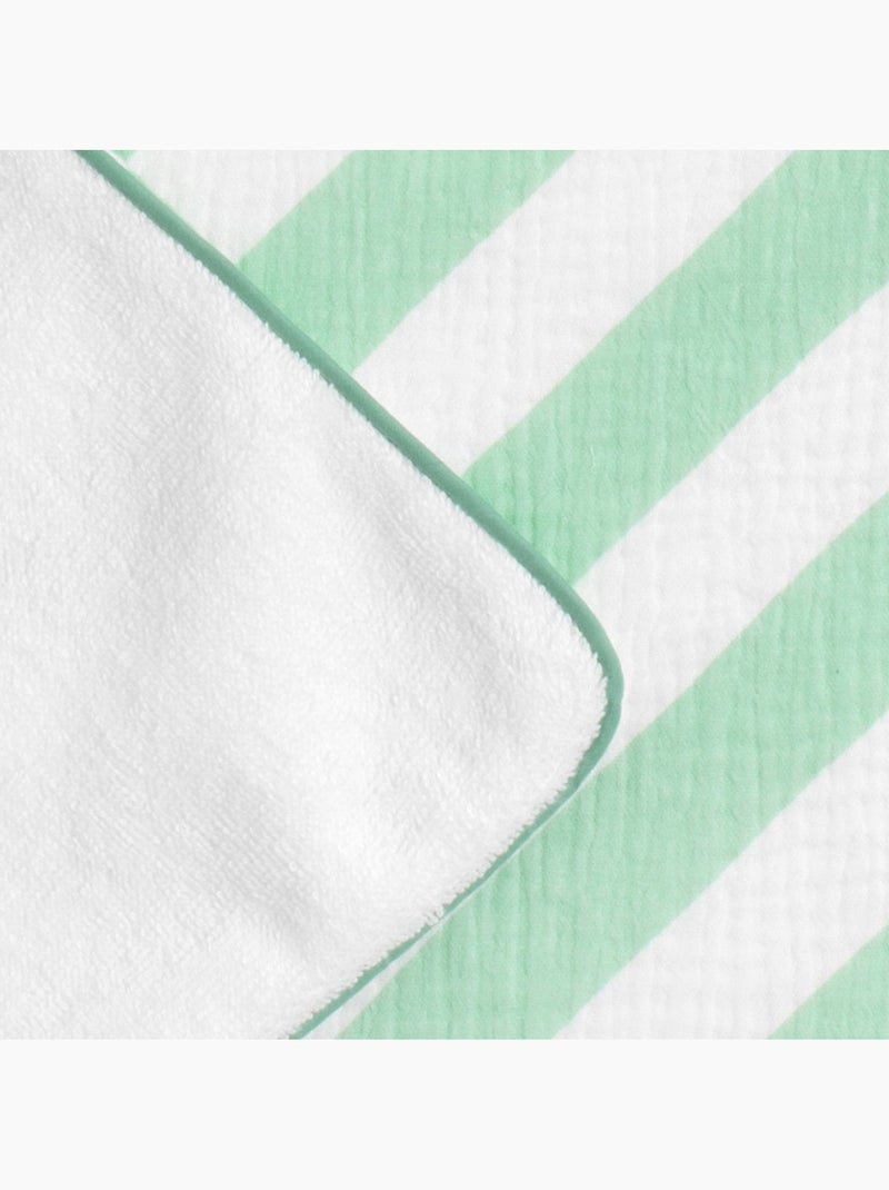 Serviette de bain / plage double gaze de coton imprimé - SAUTHON Vert - Kiabi