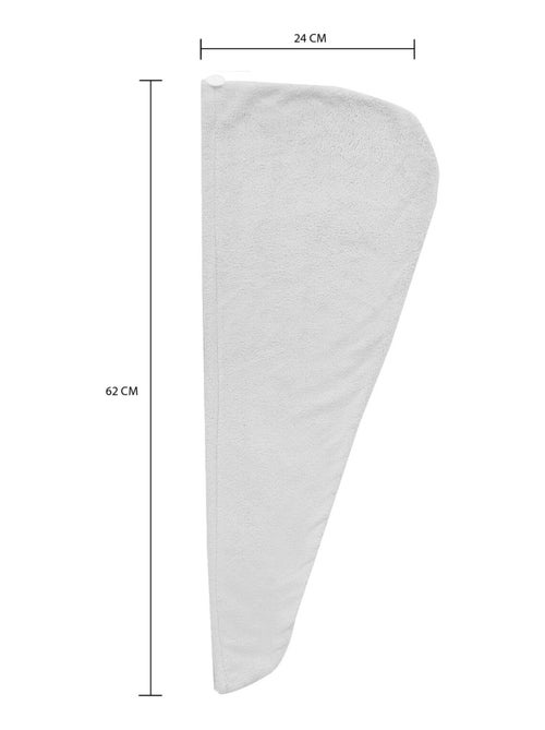 Serviette de bain pour la tête en coton 24x62 cm LAGUNE, par Soleil d'Ocre - Kiabi
