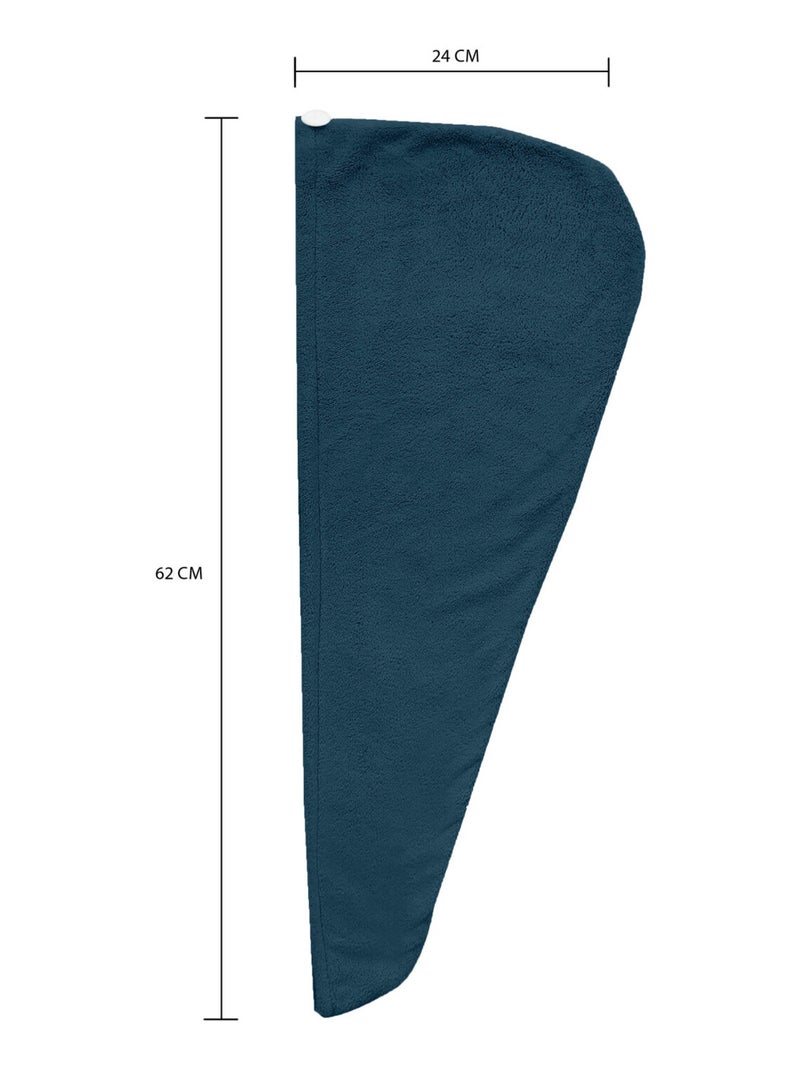 Serviette de bain pour la tête en coton 24x62 cm LAGUNE, par Soleil d'Ocre Bleu - Kiabi