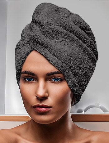 Serviette de bain pour la tête en coton 24x62 cm LAGUNE, par Soleil d'Ocre