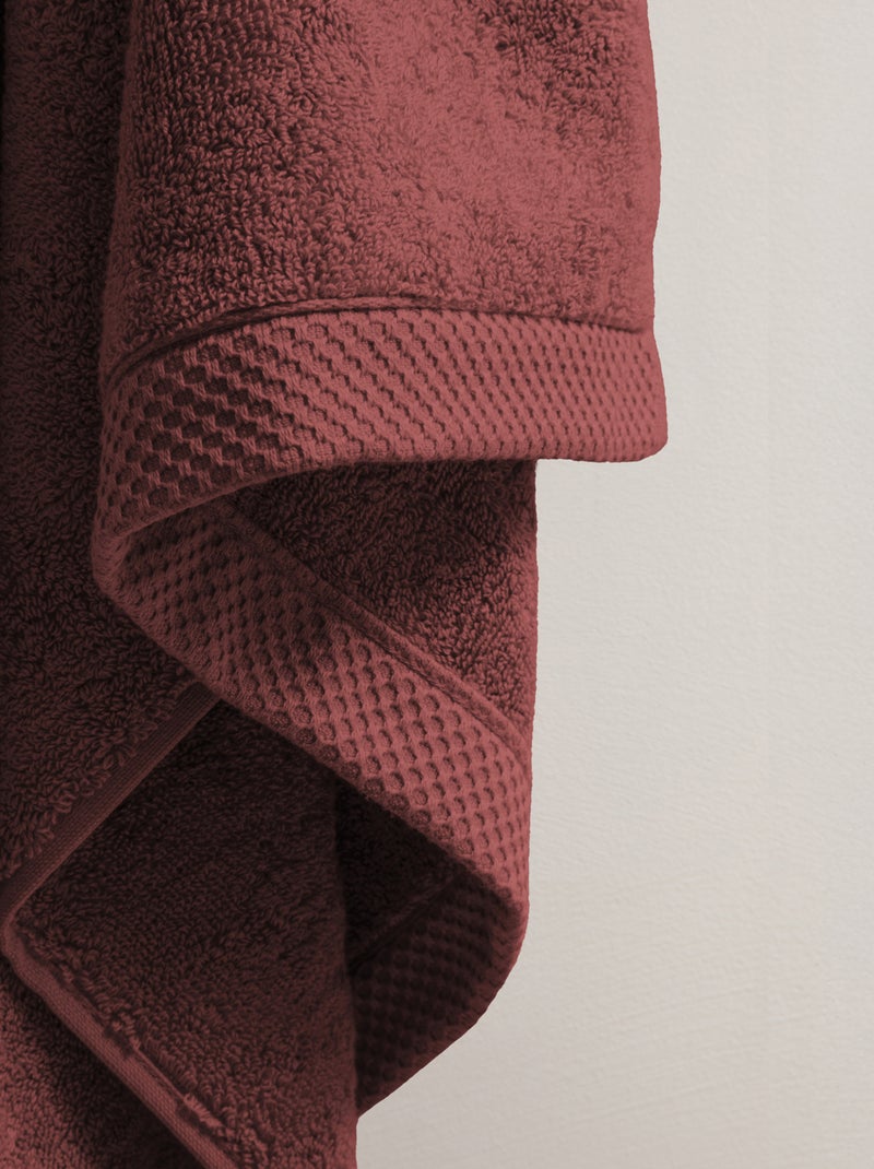 Serviette de bain pur coton 600 g/m² Mirmande Bordeaux - Kiabi