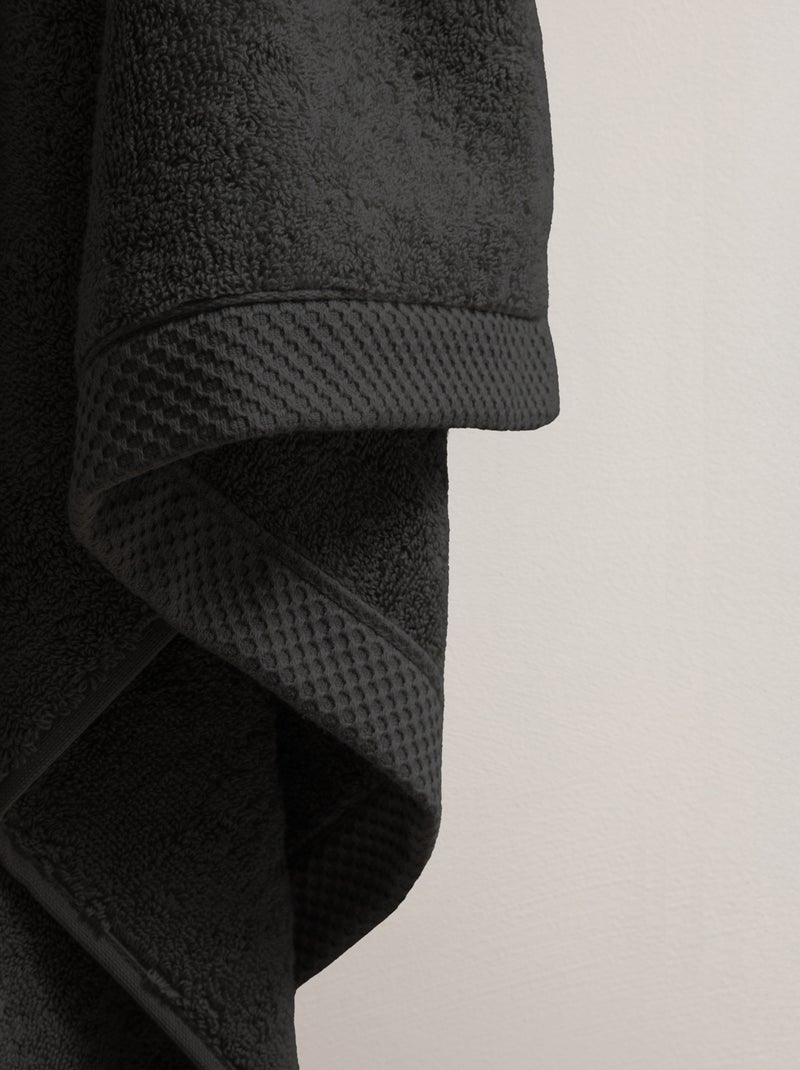 Serviette de bain pur coton 600 g/m² Mirmande gris anthracite - Kiabi
