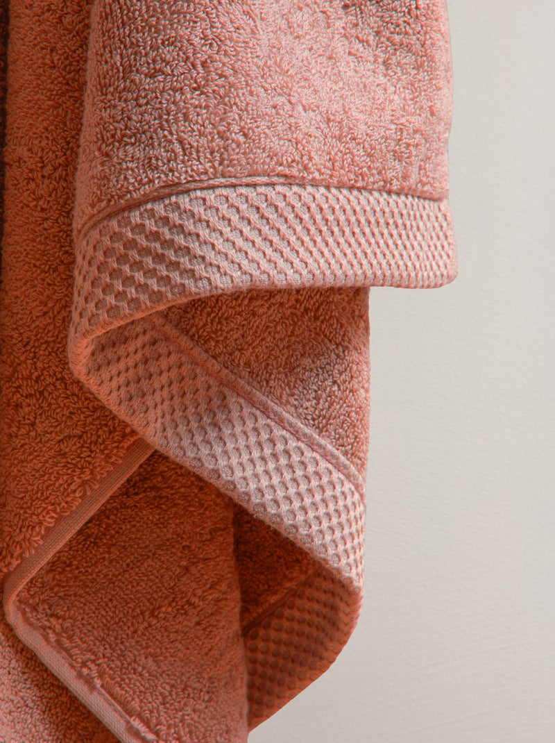 Serviette de bain pur coton 600 g/m² Mirmande Rose - Kiabi