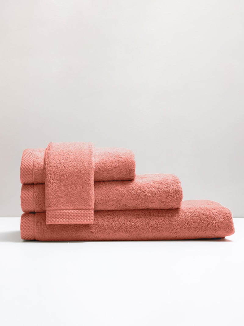 Serviette de bain pur coton 600 g/m² Mirmande Rose - Kiabi