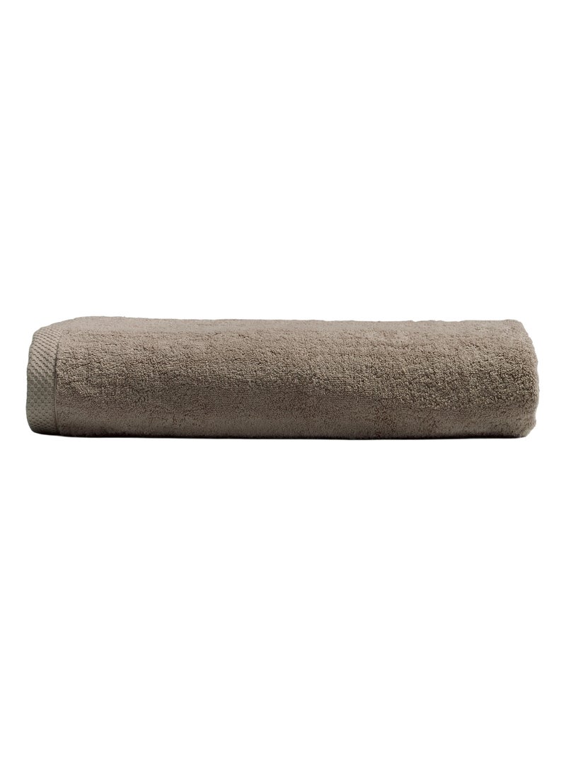 Serviette de bain pur coton 600 g/m² Mirmande Taupe - Kiabi