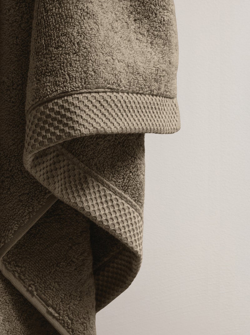 Serviette de bain pur coton 600 g/m² Mirmande Taupe - Kiabi