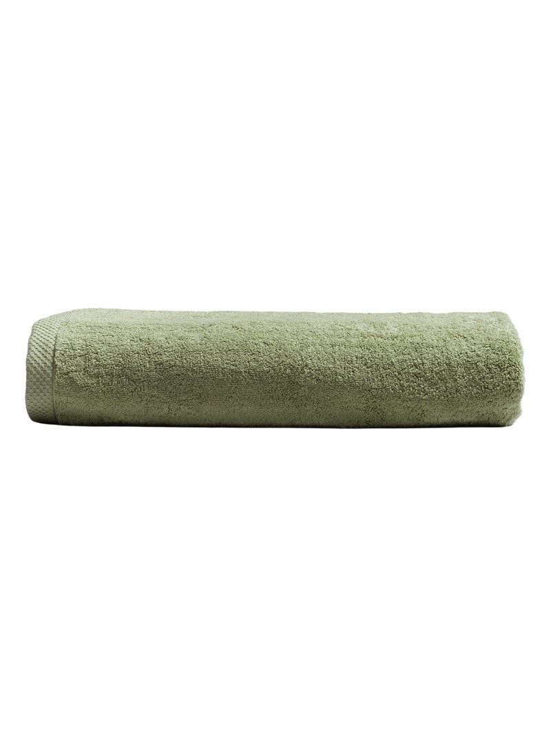 Serviette de bain pur coton 600 g/m² Mirmande Vert - Kiabi