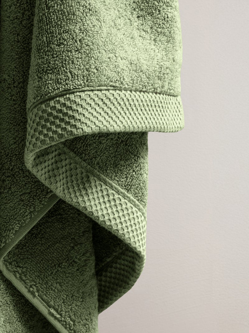 Serviette de bain pur coton 600 g/m² Mirmande Vert - Kiabi