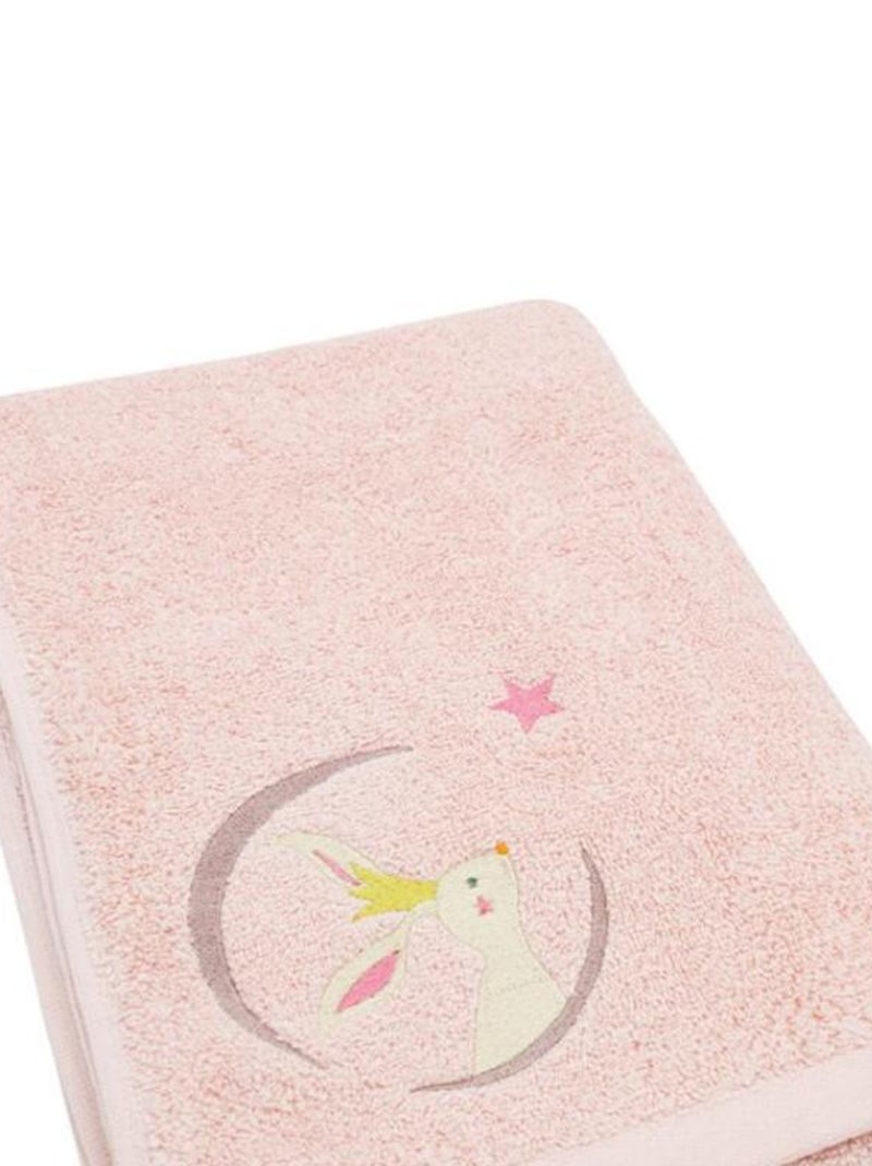 Serviette de bain rose lapin (50 x 100 cm) Rose - Kiabi