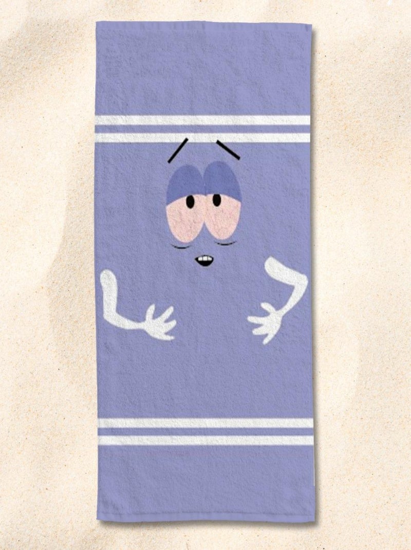 Serviette de bain South Park 40x70 cm - Polycoton - 300 GSM Violet - Kiabi