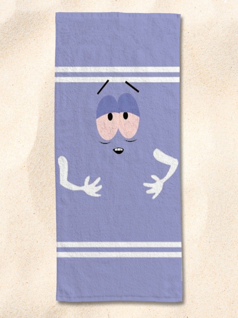 Serviette de bain South Park 40x70 cm - Polycoton - 300 GSM Violet - Kiabi