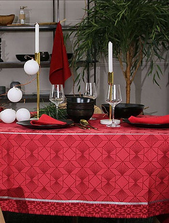 Serviette de Noël brodée