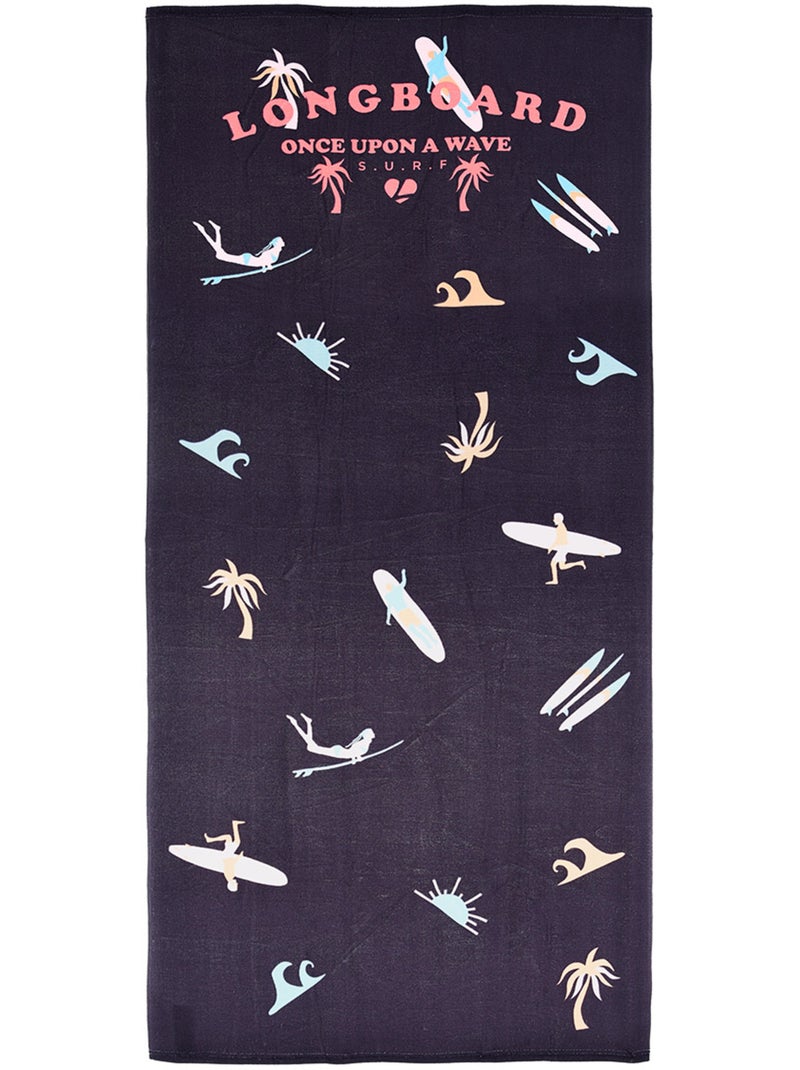 Serviette de Plage -   - Longboard Bleu - Kiabi