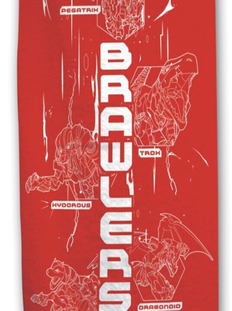 Serviette de plage - Bakugan - 70x140 cm Rouge - Kiabi