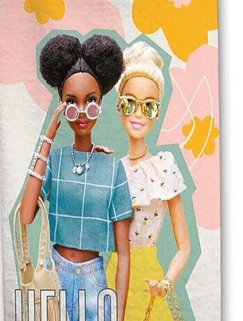 Serviette de plage - Barbie - 2 Personnages - 70 cm x 140 cm