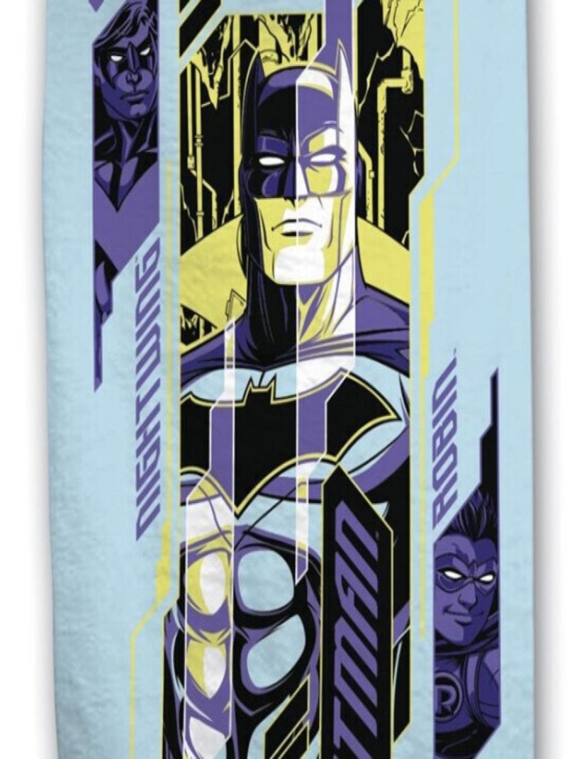 Serviette de plage - Batman - 70x140 cm Bleu - Kiabi