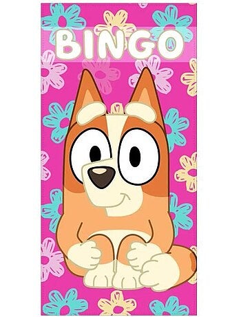 Serviette de plage - disney - bluey bingo - 70x140 cm - séchage rapide - enfant
