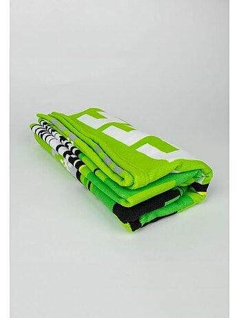 Serviette de plage - disney - minecraft - couleur verte - fibre synthétique - lavable