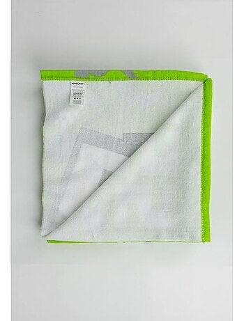 Serviette de plage - disney - minecraft - couleur verte - fibre synthétique - lavable