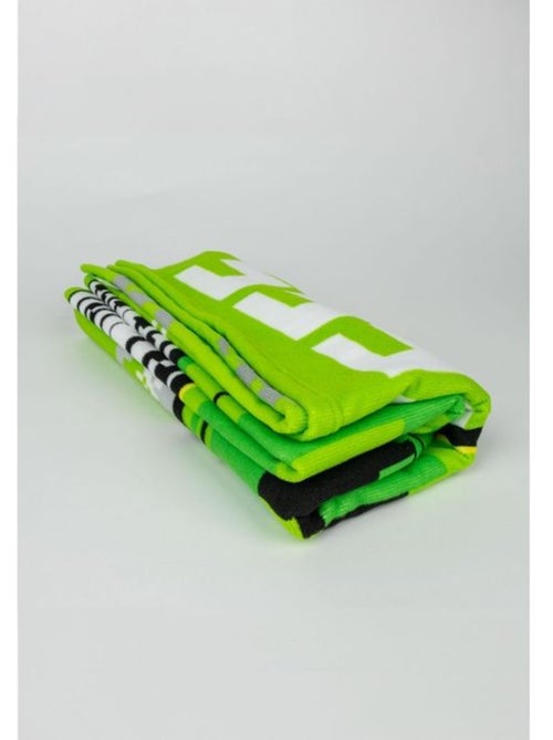 Serviette de plage - disney - minecraft - couleur verte - fibre synthétique - lavable - Kiabi