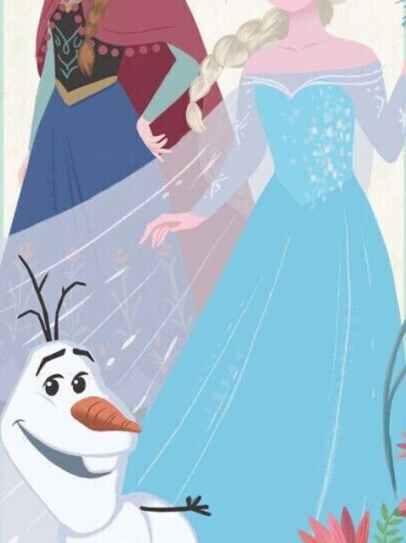 Serviette de plage - Disney La Reine des Neiges - Elsa et Anna- 70x140 cm Bleu - Kiabi