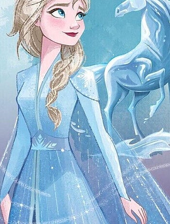 Serviette de plage - Disney La Reine des Neiges - Elsa Et Son Cheval - 70x140 cm