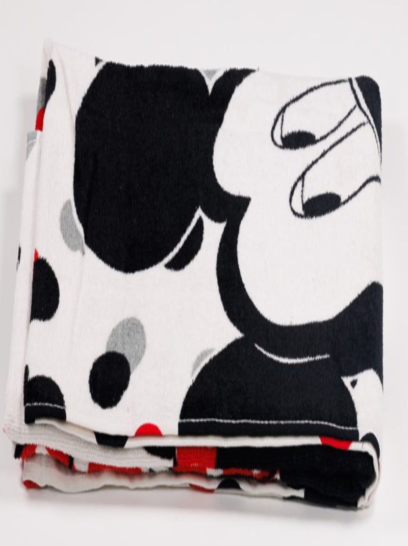 Serviette de plage - Disney Mickey et Minnie - 70x140 cm Blanc - Kiabi
