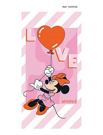 Serviette de plage - Disney Minnie - -Love- - 70x140 cm