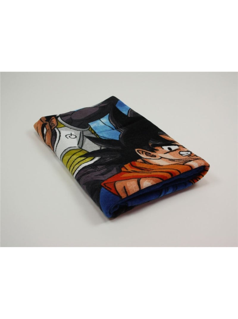 Serviette de plage - Dragon Ball Z - Sangoku Et Végéta - Fond Nuageux - 70x140 cm Bleu - Kiabi