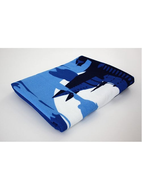 Serviette de plage - Harry Potter - -Hogwarts- - Château de Poudlard - Bleue - 70x140 cm - Kiabi