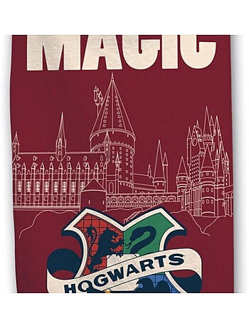 Serviette de plage - Harry Potter - Blason -Hogwarts- - -It's Time to do Magic- - 70x140 cm