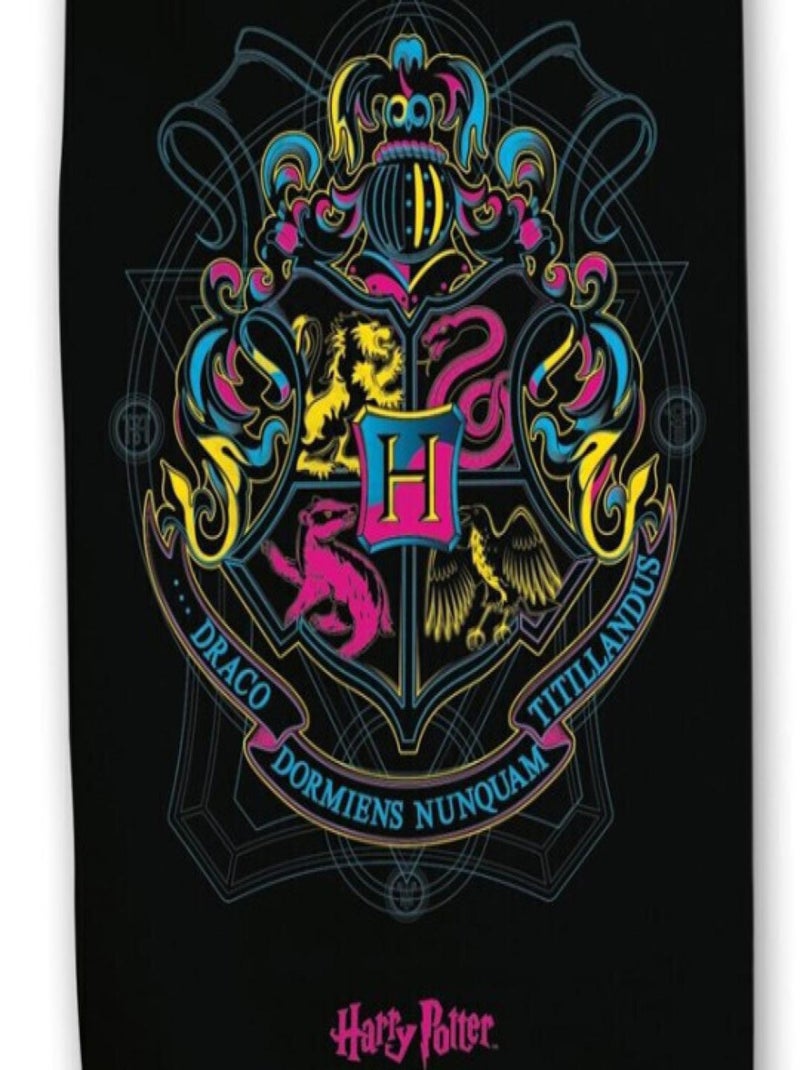 Serviette de plage - Harry Potter - Hogwarts - 70 cm x 140 cm Noir Noir - Kiabi