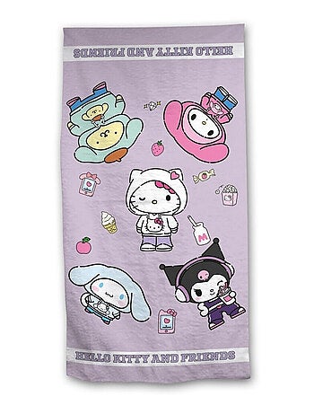 Serviette de plage - Hello Kitty et ses amis - 90x170 cm
