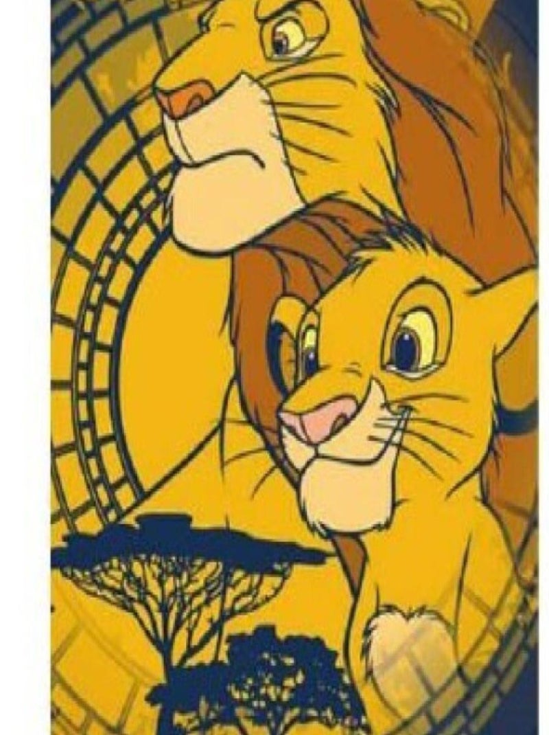 Serviette de plage - Le Roi Lion - Mufasa Et Simba - 70x140 cm Multicolore - Kiabi