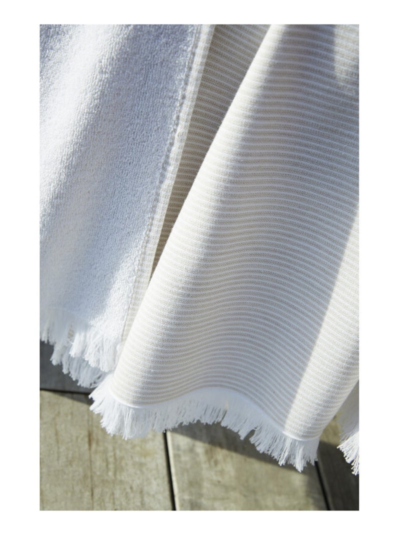 Serviette de plage - L'effet papillon - Coton Beige sable - Kiabi