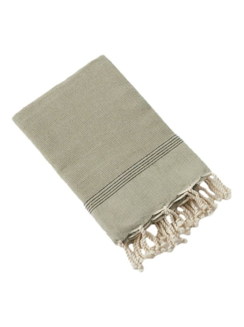 Serviette de plage - L'effet papillon - Coton Bleu paon - Kiabi