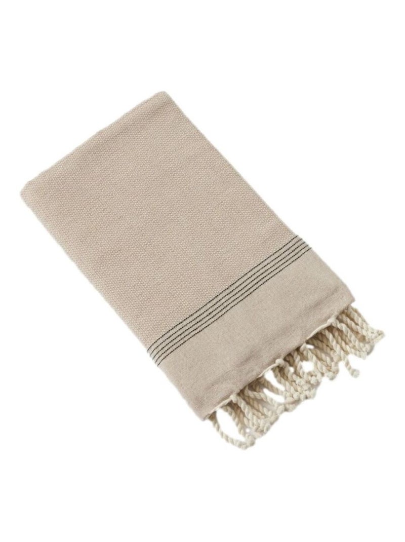 Serviette de plage - L'effet papillon - Coton Marron - Kiabi