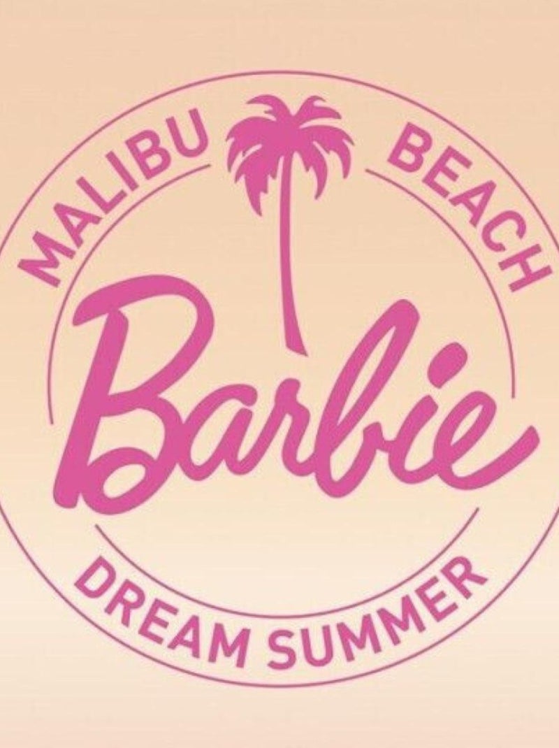 Serviette de plage - Logo Barbie - 70 cm x 140 cm Rose - Kiabi