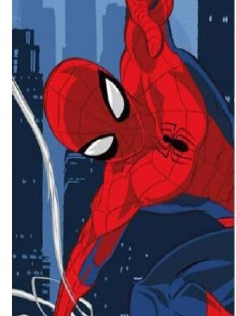 Serviette de plage - Marvel Spiderman En Ville - 70 cm x 140 cm Rouge - Kiabi
